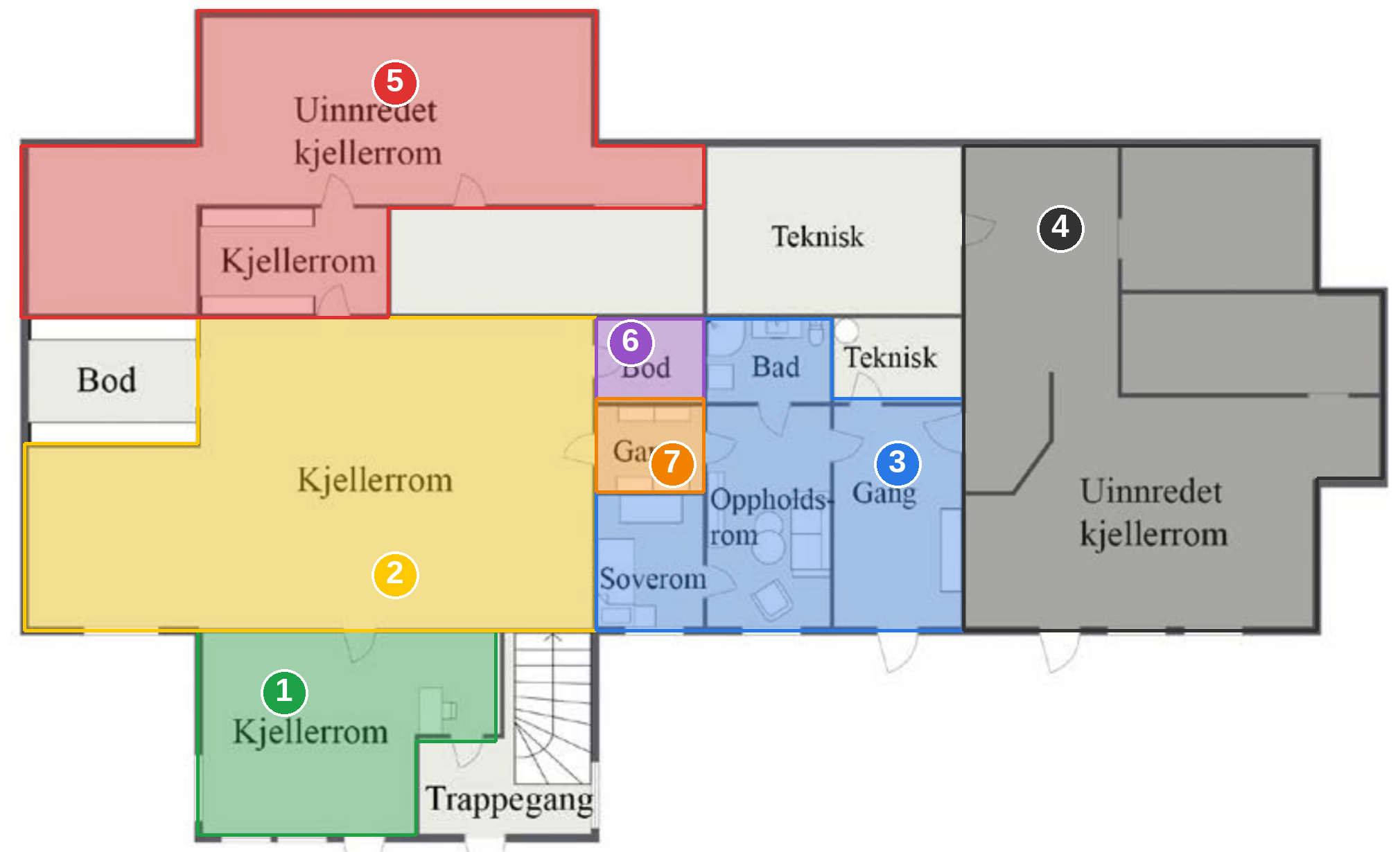 Plantegning underetasje